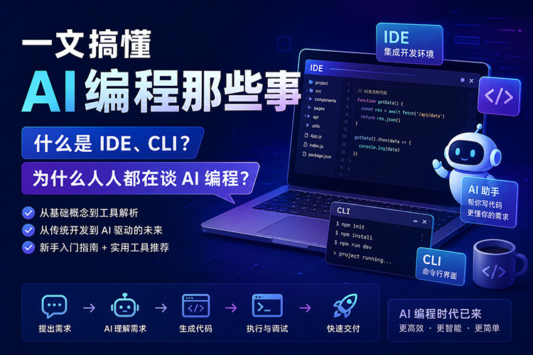 一文搞懂AI编程那些事：什么是 IDE、CLI？为什么人人都在谈 AI 编程？